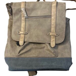 Stylish Tan and Gray Men's Backpack